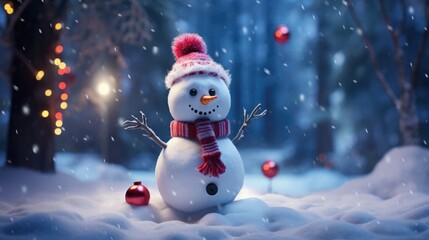 Naklejka na ściany i meble Christmas Snowman