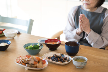 Itadakimasu Japanese Breakfast of One Soup and Three Vegetables