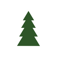 Christmas Tree vector icon on white background