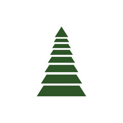 Fototapeta premium Christmas Tree vector icon on white background