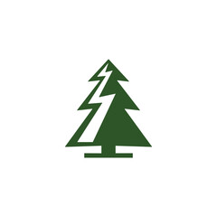 Fototapeta premium Christmas Tree vector icon on white background