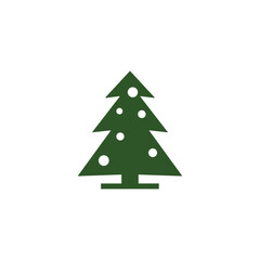 Christmas Tree vector icon on white background