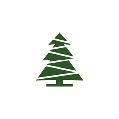 Christmas Tree vector icon on white background