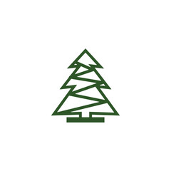 Christmas Tree vector icon on white background