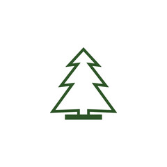 Obraz premium Christmas Tree vector icon on white background