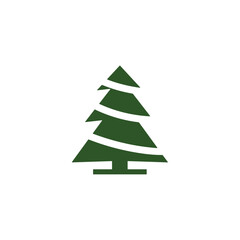 Christmas Tree vector icon on white background