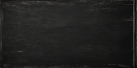 Abstract chalk rubbed out on blackboard or chalkboard texture clean school board for background. old black wall background texture Blackboard texture horizontal black board and chalkboard background. - obrazy, fototapety, plakaty