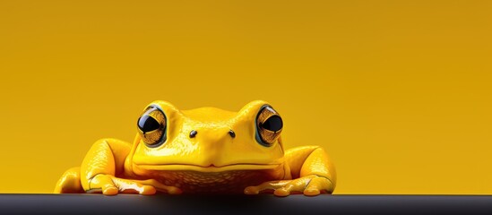 Ecquadorian frog of yellow color