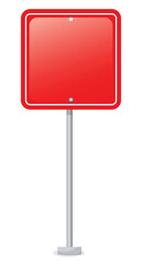 Vector cartoon image of road signs. Driving and traffic rules concept. Elements for your design.