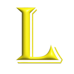 A new style of 3d alphabetic symbols and characters design