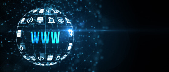 World wide web concept globe icon set. Planet web symbol set. Planet icon with world wide web sign. 3d illustration