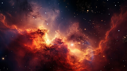 Fototapeta premium fire in space HD 8K wallpaper Stock Photographic Image 
