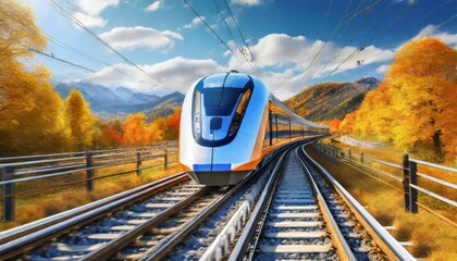 train tracks and maglev train