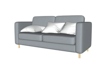 Vector sketch illustration of living room sofa chair design