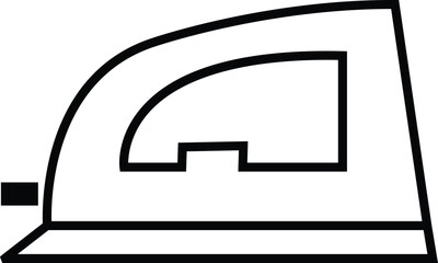 Iron line icon. Home appliance, Steam generator iron with editable stock. Simple flat vector illustration for web site or mobile app. Laundry item symbol isolated on transparent background.
