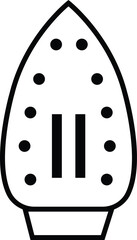 Iron line icon. Home appliance, Steam generator iron with editable stock. Simple flat vector illustration for web site or mobile app. Laundry item symbol isolated on transparent background.