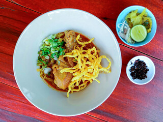 Thai Food Chicken Khao Soi Chiang Mai Thailand