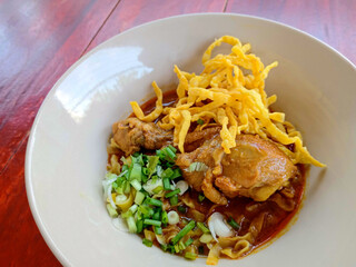 Thai Food Chicken Khao Soi Chiang Mai Thailand