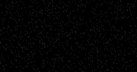 Cinematic Realistic rainfall animation overlay background. Heavy rain storm seamless loop animation. Surreal raindrops falling thunderstorm overlay. Raindrops on black bg.
