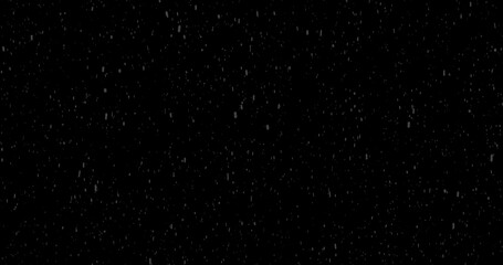 Cinematic snowfall loop animation of a surreal realistic snowflake falling bg. Snowfall winter overlay slowly falls on a black backdrop. Snowflake for Christmas new year 2024,2025. - obrazy, fototapety, plakaty