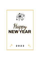 Happy New Year Wish New Year Reminder Phrase Year's Eve Dinner Party Invitation creative design with text for promotion on social media