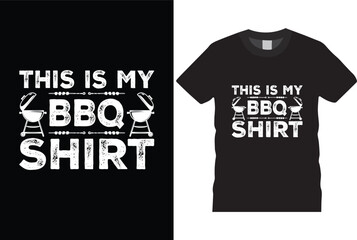 this is my bbq shirt t-shirt design, vector t-shirt,  - obrazy, fototapety, plakaty