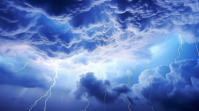 lightning in the sky HD 8K wallpaper Stock Photographic Image 