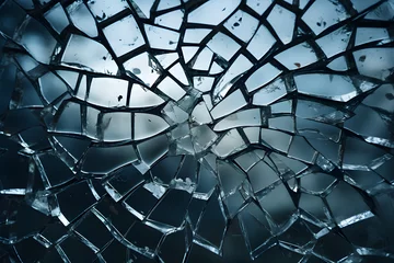 Fotobehang broken glass background © Artworld AI