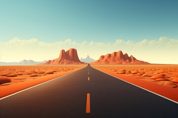 Illustration of an open road