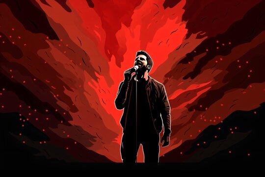 Poster design for singing event, concert, or competition