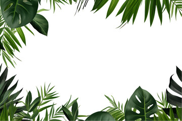 Fototapeta na wymiar Nature tropics green tree branches layout. generative ai.