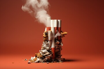 A poster design for quitting smoking and overcoming addiction