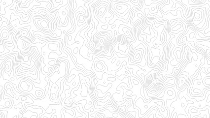 Topographic map background geographic line map with elevation assignments. Modern design with White background with topographic wavy pattern