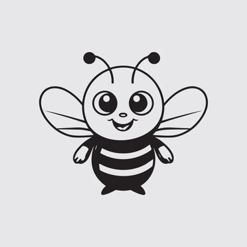 Bee Cartoon Vector Image
