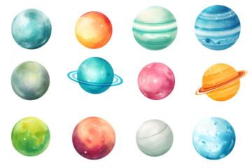 planets Set. generative ai.
