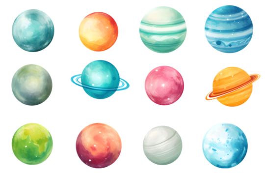 planets Set. generative ai.