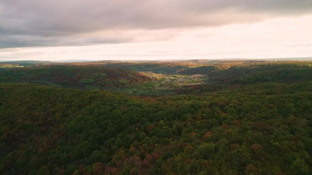 Fall beauty in Michigan. Drone photography showing peak fall colors.