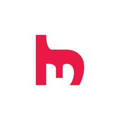 letter hm simple doodle shape logo vector