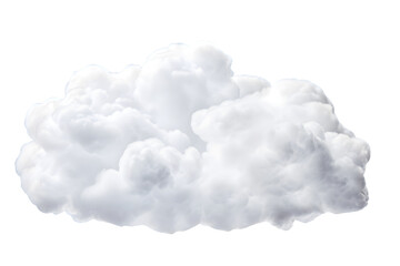 Soft clean fluffy clouds shapes cutout. generative ai.