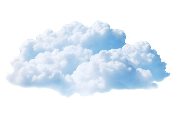 Soft cloudscape ozone realistic cutout. generative ai.
