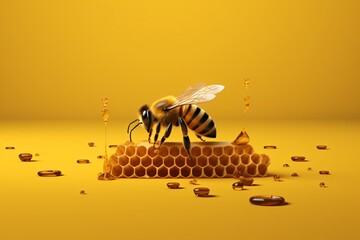 Poster design for bee conservation - obrazy, fototapety, plakaty