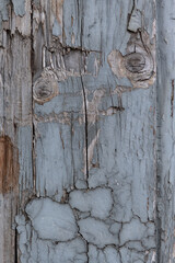 Gray, painted, peeling, cracked, wooden door