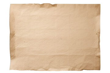 Used paper sheet isolated on white background. generative ai.