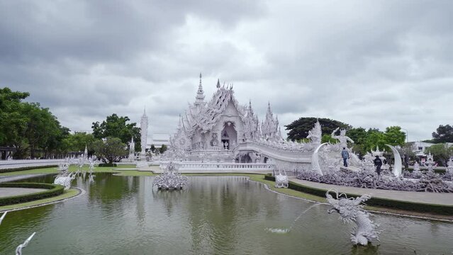Wat Rong Khun Buddhist white temple Chiang Rai thailand
