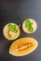 Golden melon blended with a healthy drinking concept