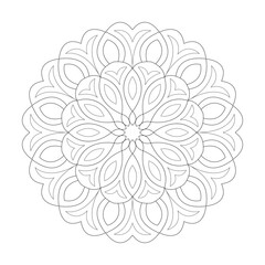 Flower Coloring book Mandala Facile design page vector file