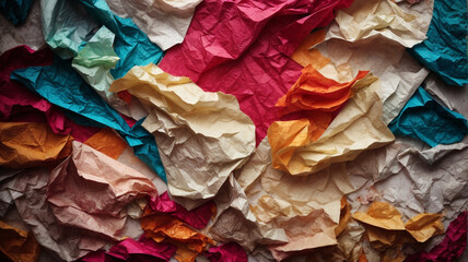 A background resembling crumpled paper, adding texture and depth to the visual presentation or design.