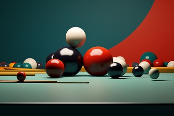 Poster design for snooker or pool