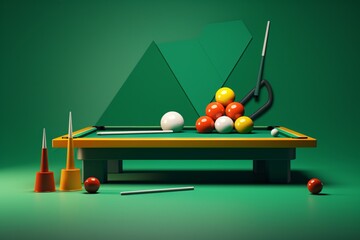 Poster design for snooker or pool
