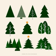 Fototapeta premium set of christmas trees